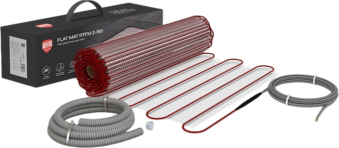 Теплый пол Royal Thermo Flat Mat RTFM 2-150-1 под плитку, на стяжку, 150 Вт, 1 м2