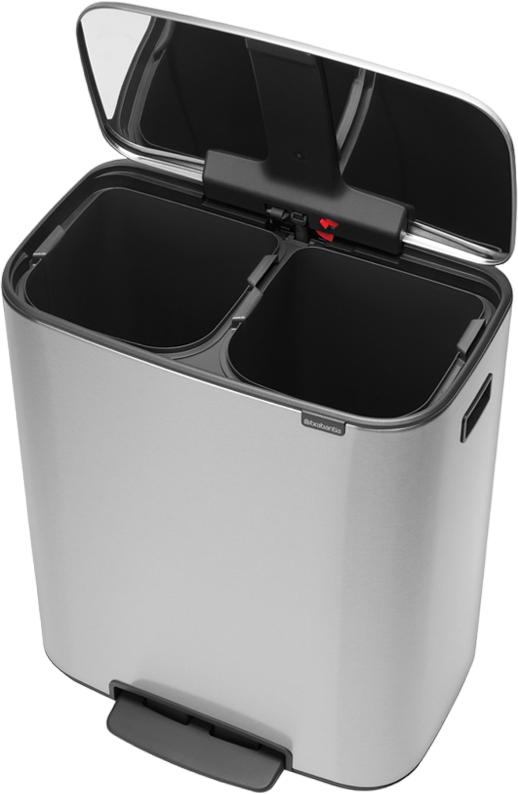 Мусорное ведро Brabantia Bo Pedal Bin 211461 60 л, для кухни, матовое стальной