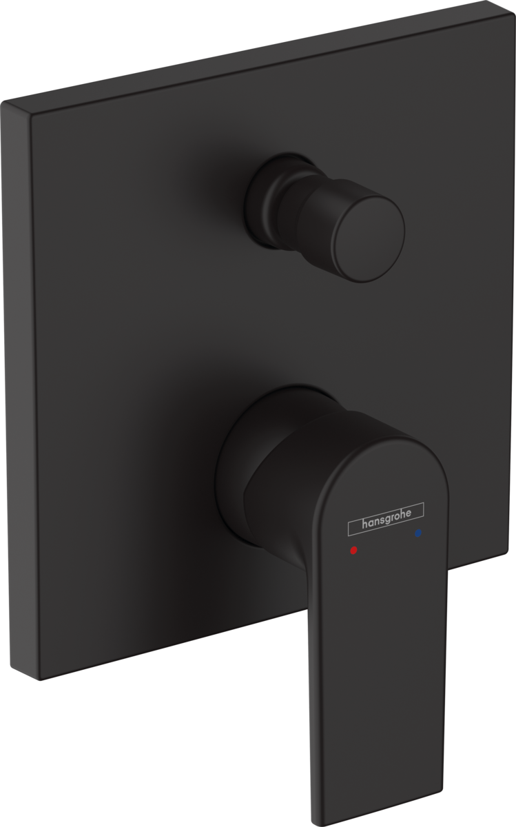 Встраиваемый смеситель для душа и ванны Hansgrohe Vernis Shape 71468670 матовый черный