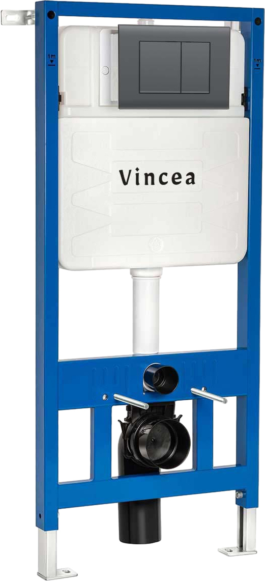 Комплект Инсталляция Vincea VIS-601 + Кнопка VFP-001GM цвет вороненая сталь