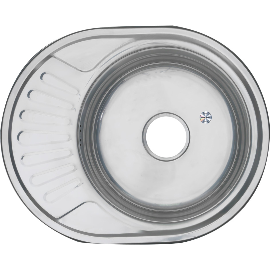 Мойка кухонная Melana 5745 U 0,8/180 57x45, серебристая, встраиваемая сверху, нержавеющая сталь