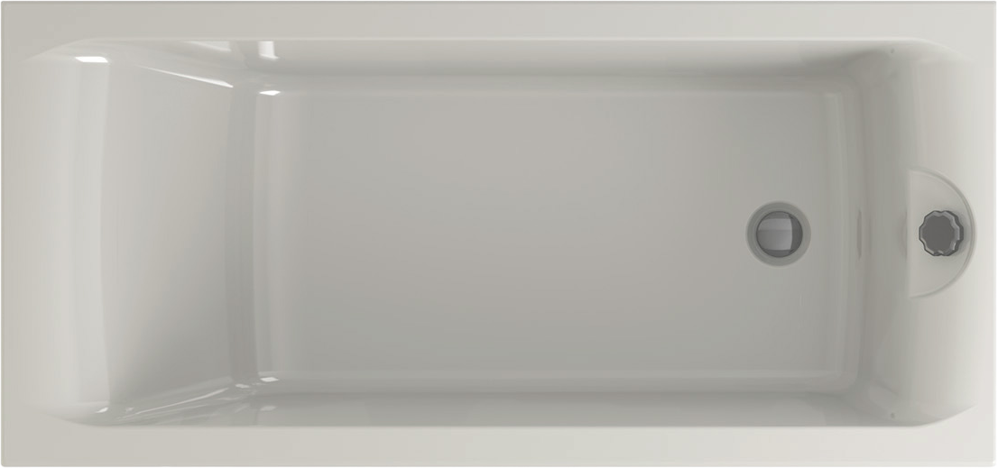 Акриловая ванна EUROLUX Qwatry 150x70 см, пристенная, белая, с каркасом