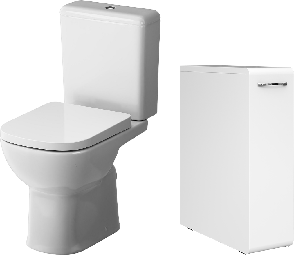 Комплект 2 в 1 Унитаз-компакт AM.PM Sunny C85C8601SC + Тумба DIWO Суздаль 19x64x50